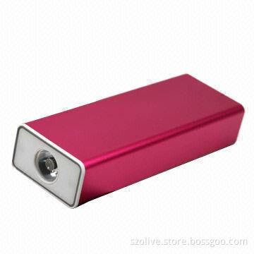Aluminum case battery power bank with USB hand warmer